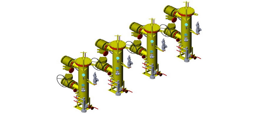 3D model of the filtration equipment for ultrafine purification of gas fuel